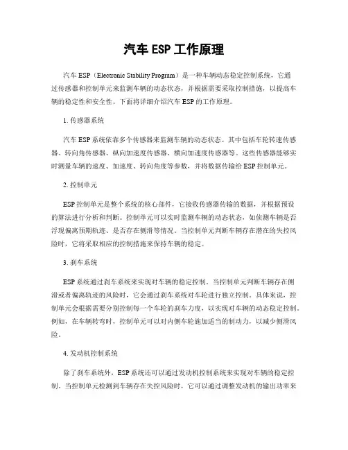 汽车ESP工作原理