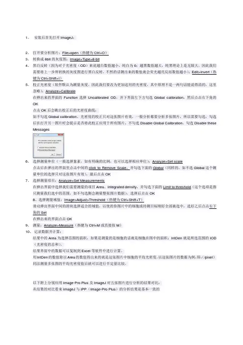 imagej荧光定量方法