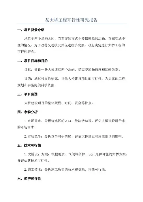 某大桥工程可行性研究报告