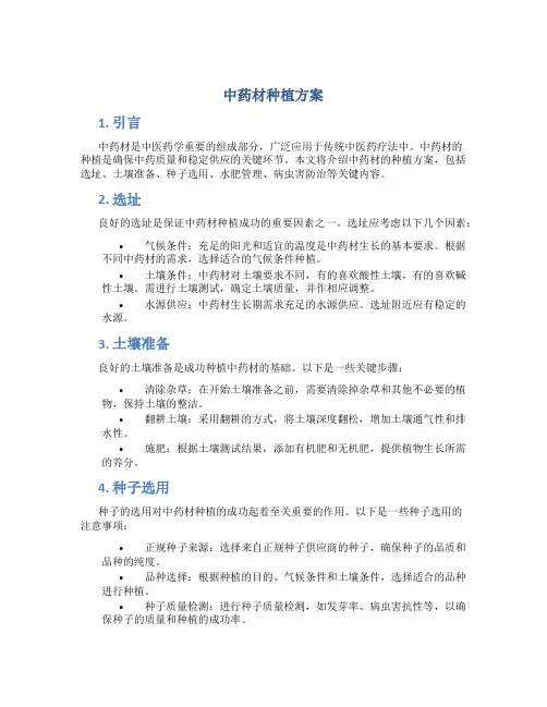 中药材种植方案 (2)
