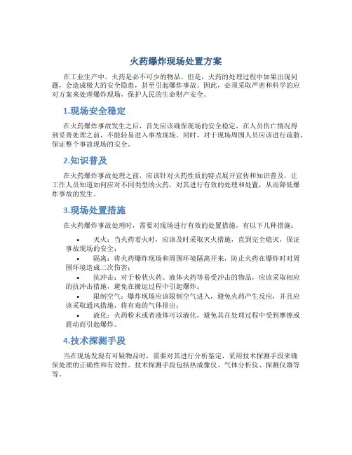火药爆炸现场处置方案
