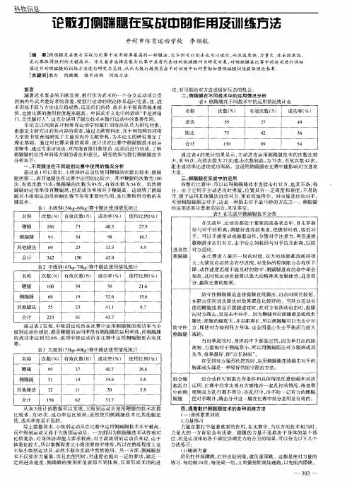 论散打侧踹腿在实战中的作用及训练方法