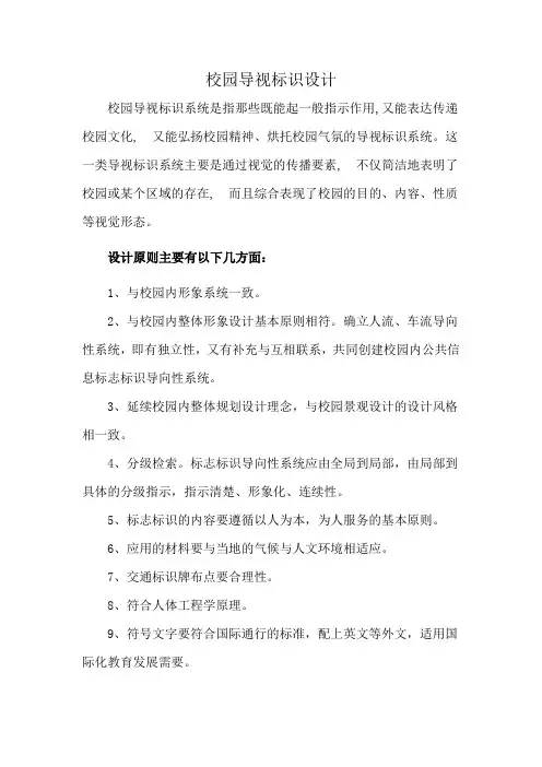 校园导视标识设计