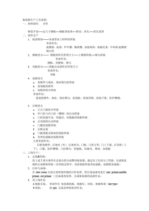 集装箱生产工艺流程