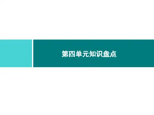 部编版六年级语文上册第4单元知识盘点
