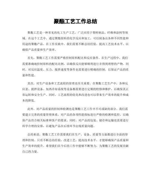 聚酯工艺工作总结
