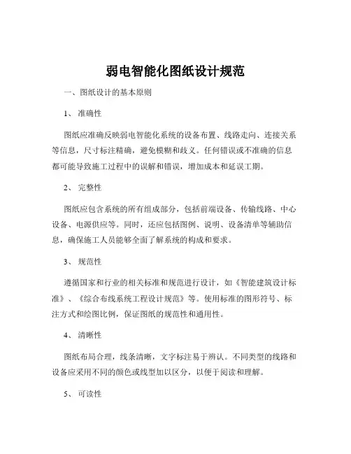 弱电智能化图纸设计规范