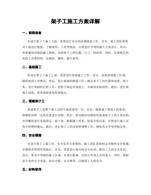 架子工施工方案详解