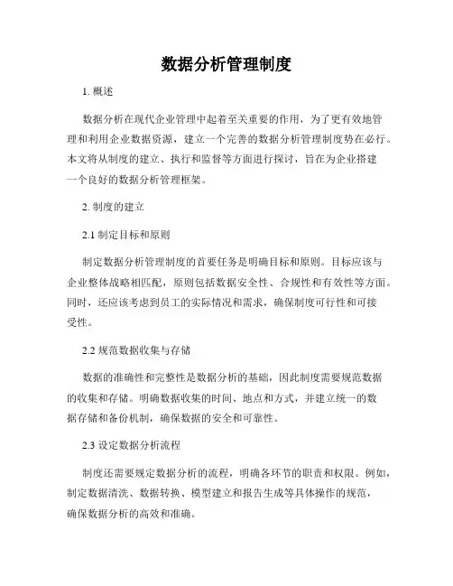 数据分析管理制度