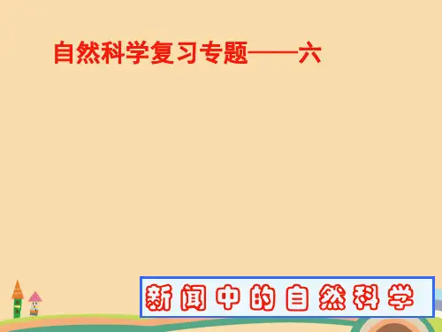 九年级科学“生活·物理·社会”专题复习PPT优秀课件