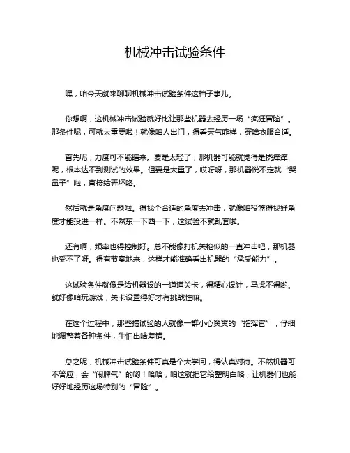 机械冲击试验条件