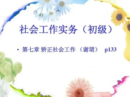 社会工作实务(初级)——第七章(谢珺)