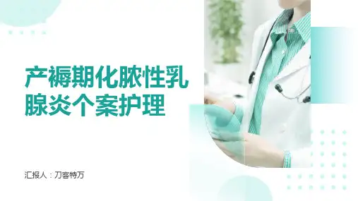 产褥期化脓性乳腺炎个案护理