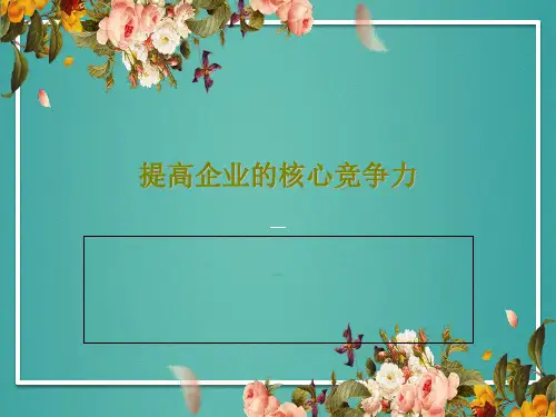 提高企业的核心竞争力21页PPT