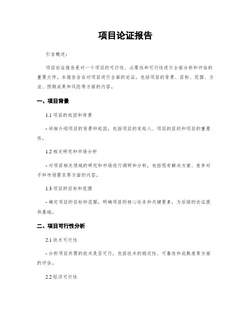 项目论证报告
