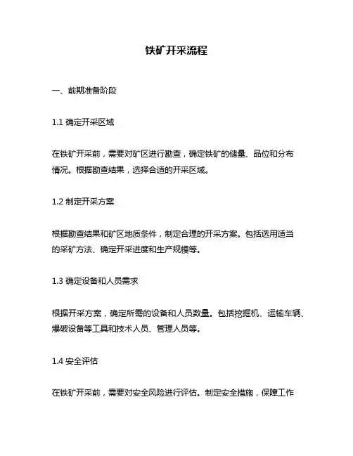 铁矿开采流程