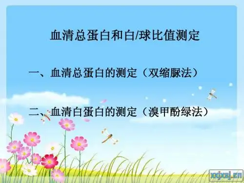 血清总蛋白和白球比值测定