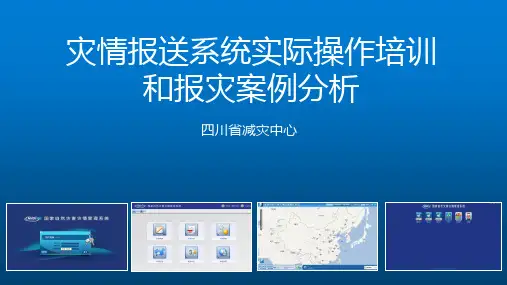 灾情报送系统实际操作培训和报灾案例分析PPT课件