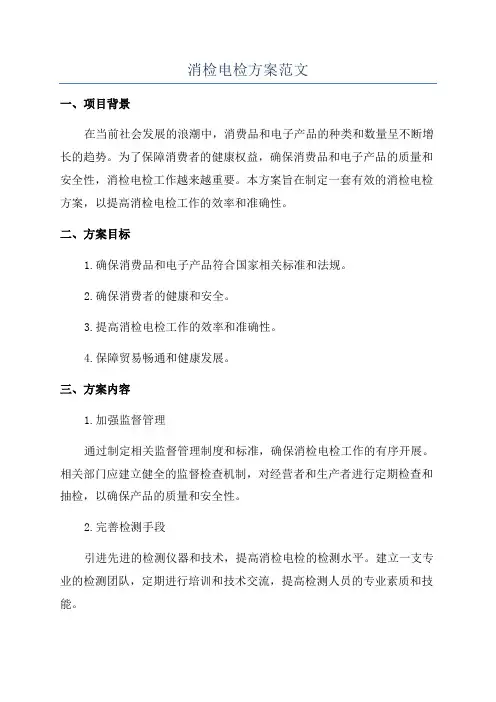 消检电检方案范文