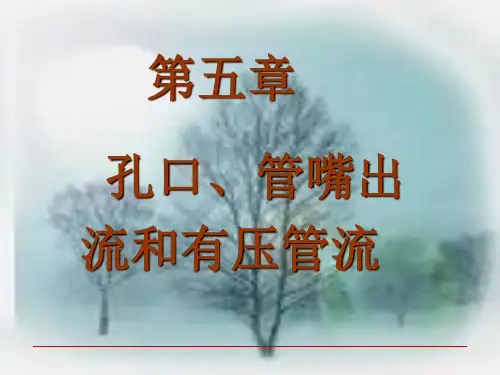 5.孔口、管嘴出流和有压管流