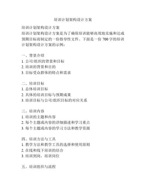 培训计划架构设计方案