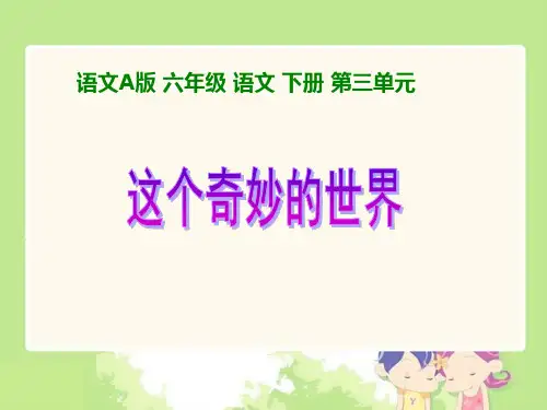 六年级下册语文课件 - 这个奇妙的世界  (语文A版)
