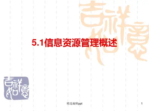 信息资源管理的过程ppt课件