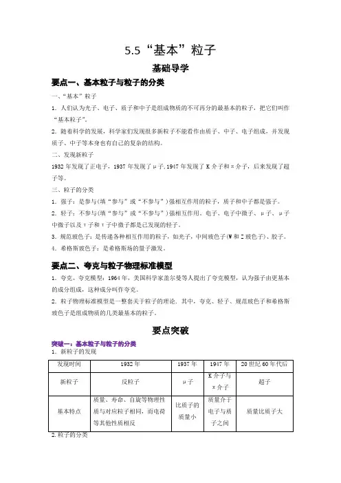 5.5“基本”粒子(原卷版)