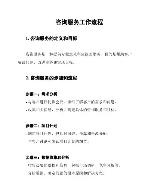咨询服务工作流程