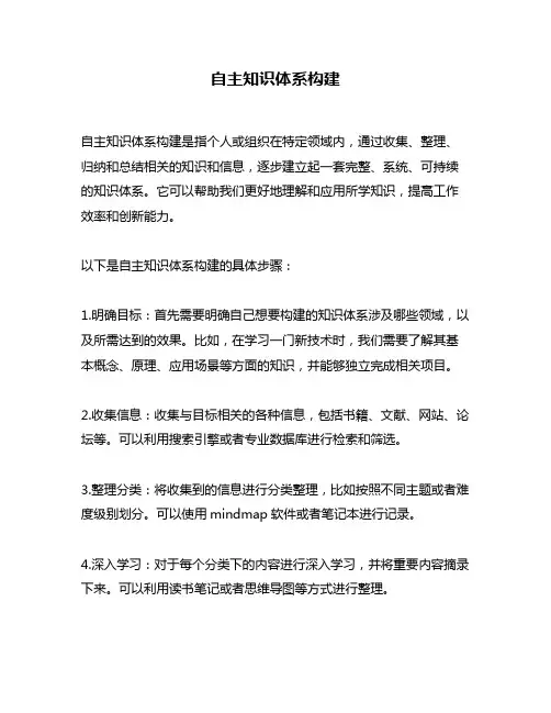 自主知识体系构建