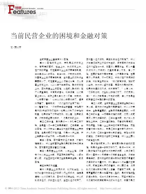 当前民营企业的困境和金融对策_厉以宁