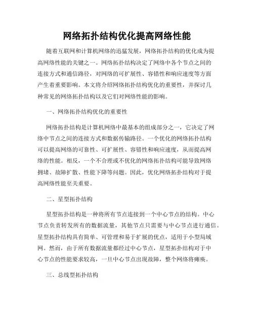 网络拓扑结构优化提高网络性能