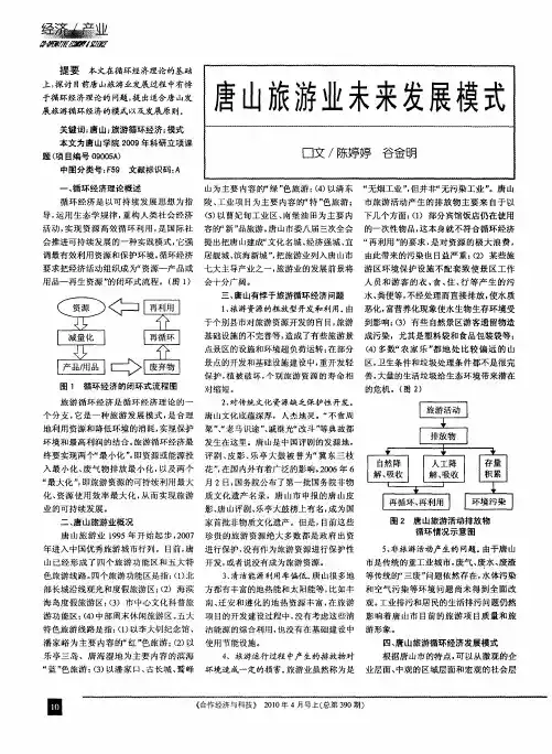 唐山旅游业未来发展模式