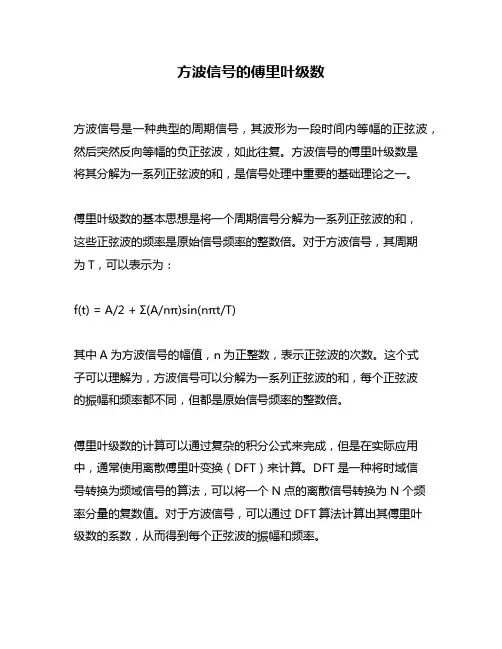 方波信号的傅里叶级数