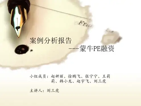 蒙牛PE投资案例分析