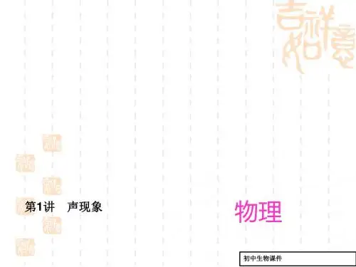 (人教版)中考物理总复习：第1章《声现象》ppt课件