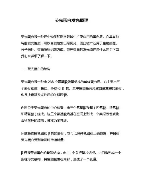 荧光蛋白发光原理