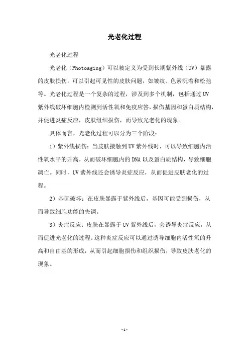 光老化过程