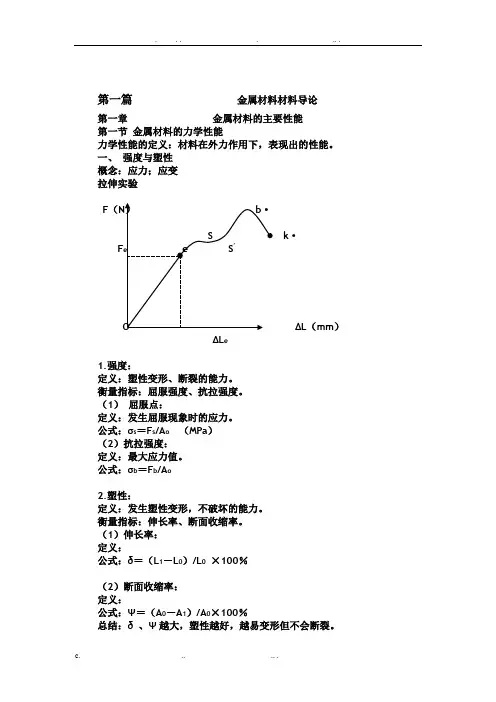 金属工艺学复习要点