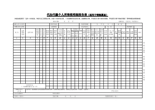 代扣代缴个人所得税明细报告表(适用于特殊算法)_0994