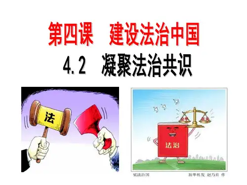 (名师整理)最新部编人教版道德与法治9年级上册第4课第2框《凝聚法治共识》精品课件