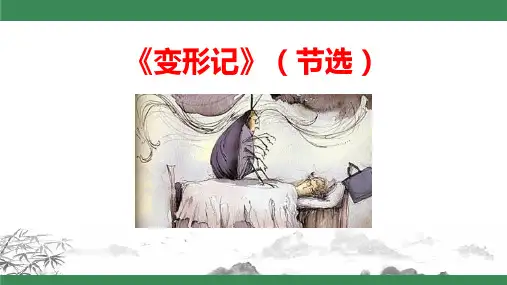 《变形记》(节选)高一语文课件(统编版必修下册)