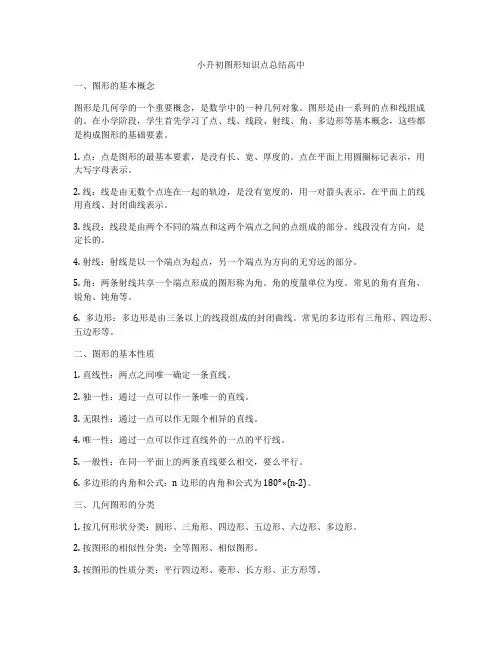 小升初图形知识点总结高中