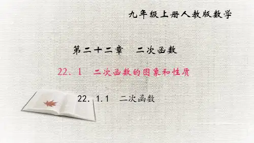 二次函数(1)PPT课件(人教版)