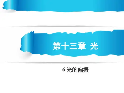 高中物理选修3-4优质课件3：13.6  光的偏振
