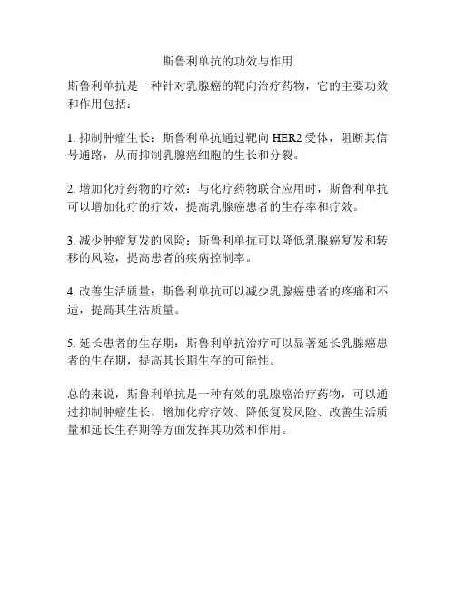 斯鲁利单抗的功效与作用