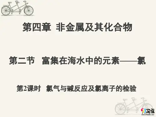 课件6：4.2.2 氯气与碱反应及氯离子的检验