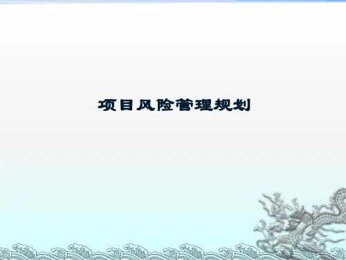 项目风险管理之项目风险管理规划