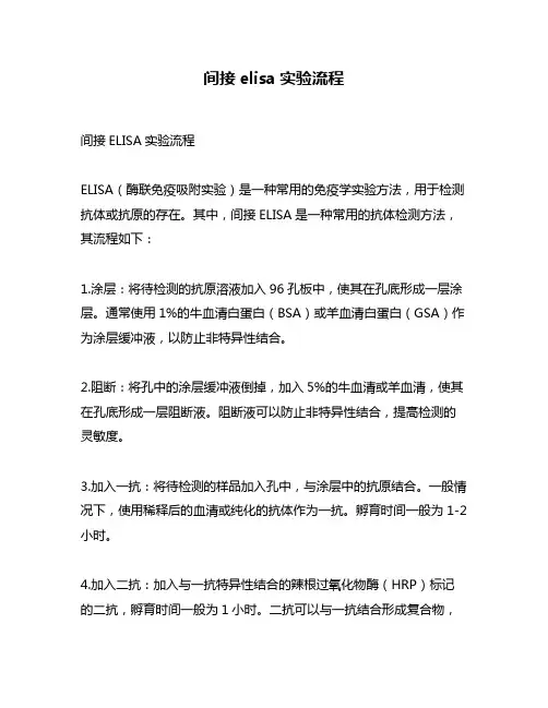 间接elisa实验流程