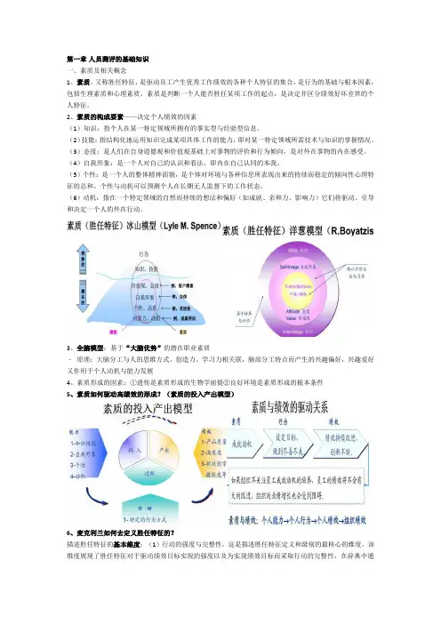 人员素质测评复习资料